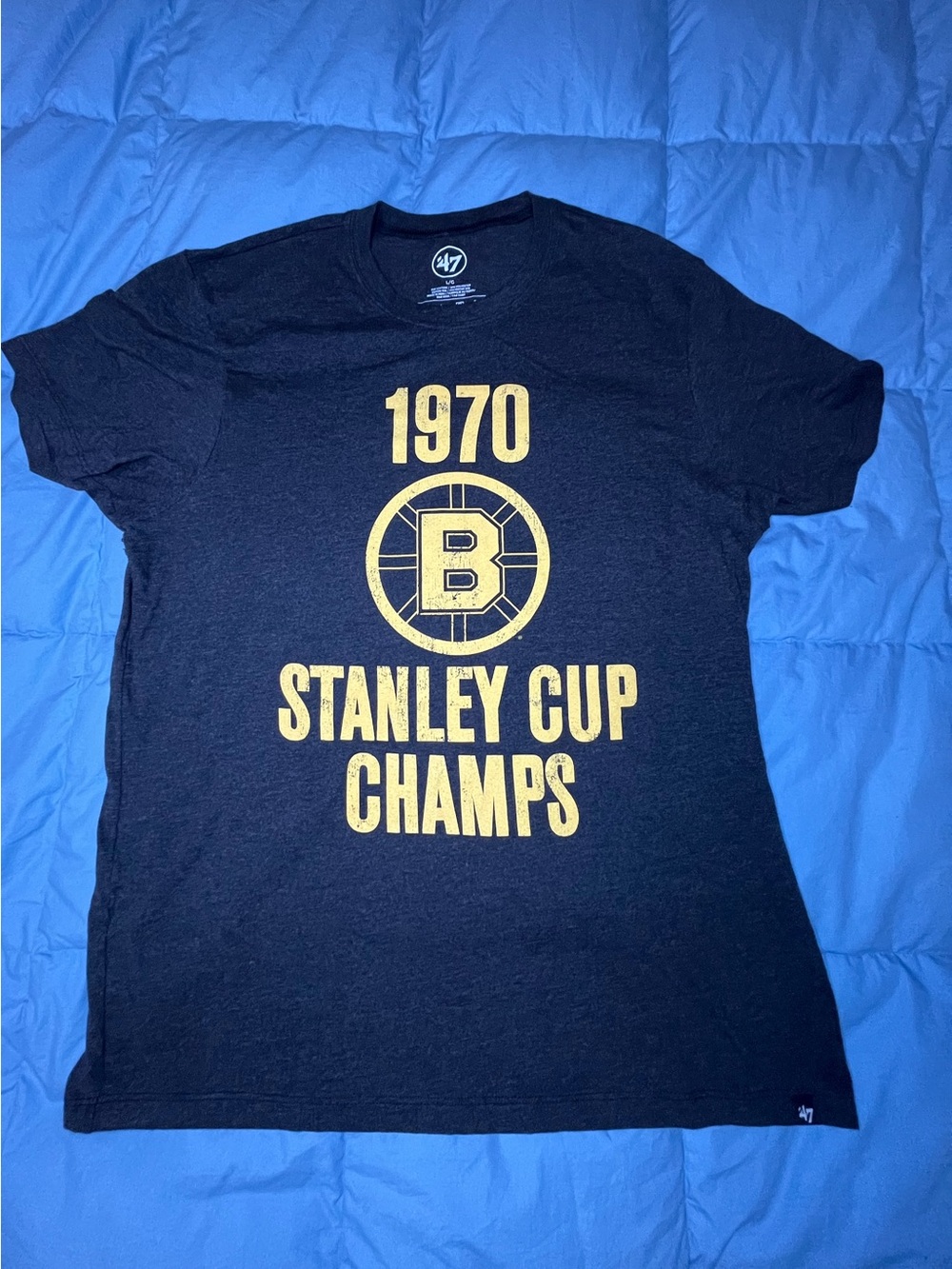 Boston Bruins 1970 Stanley Cup Champs T-shirt 47 Brand Size Large